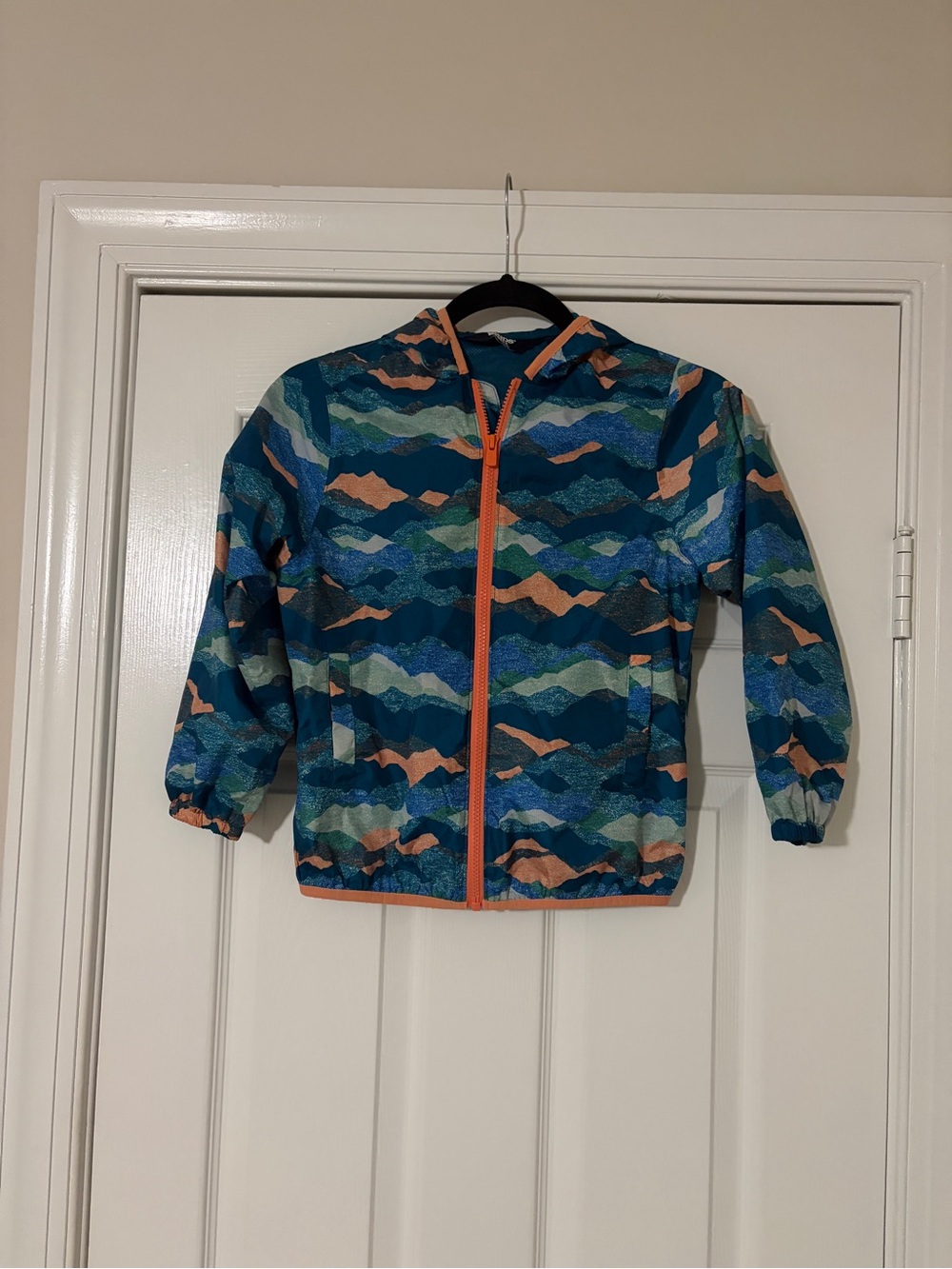 Lands' End Kids' Hooded Swim Jacket in Teal, Blue & Coral